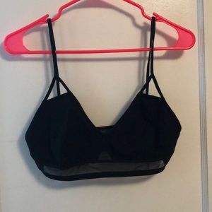 Black mesh express bralette